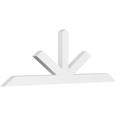 Ekena Millwork Saratoga Architectural Grade PVC Gable Bracket, 108"W x 36"H x 4"D x 6"F, 8/12 Pitch GBP108X36X0406SAR00